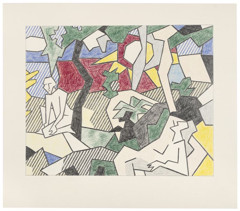 Artwork: Landscape with Figures and Sun (Study), 1980 (RLCR 2938)