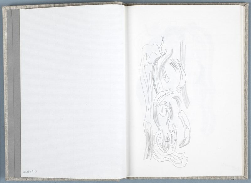 Artwork: Reclining Nude in Brushstroke Landscape (Study), 1986 (RLCR 3476.2)