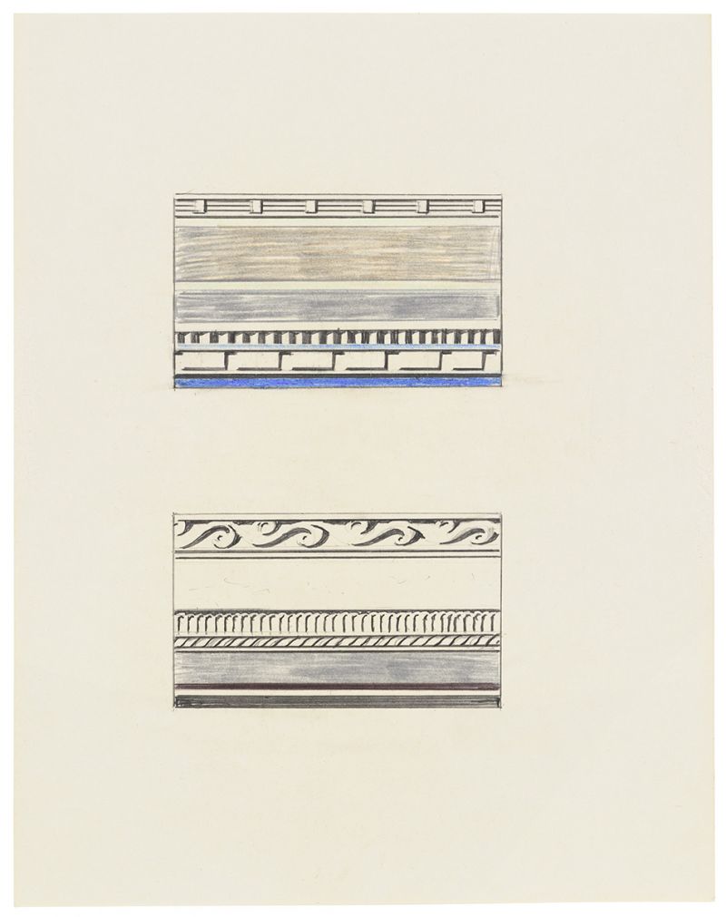 Artwork: Entablature (Studies), 1975 (RLCR 2347) Photo: Alan Newman, courtesy National Gallery of Art, Washington