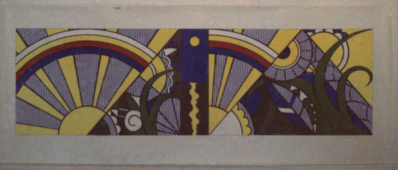 Artwork: Composition (Washbasin Panel) (Study), 1968 (RLCR 1515) Photo: Courtesy RLF Archives Detail of archival image