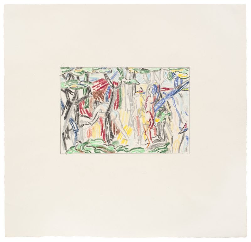 Artwork: Forest Scene with Figures (Study), 1985 (RLCR 3421)