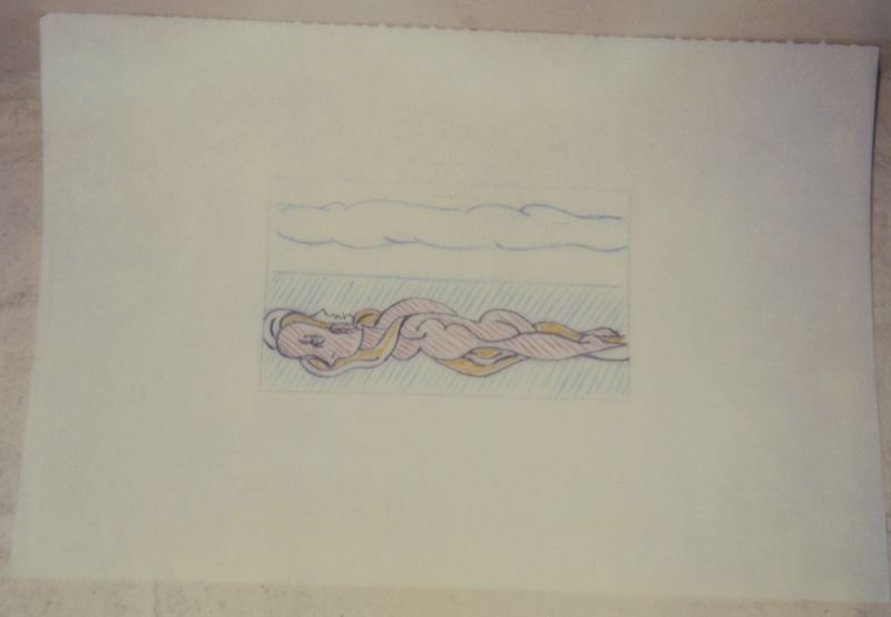 Artwork: Reclining Nude (Study), 1977 (RLCR 2649)  Detail of archival image