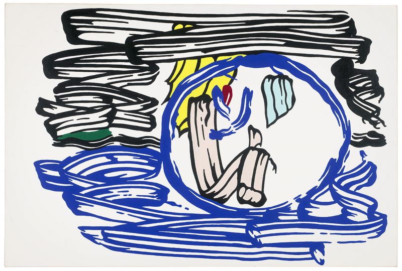 Artwork: Apple with Black and Blue Background, 1982 (RLCR 3100)