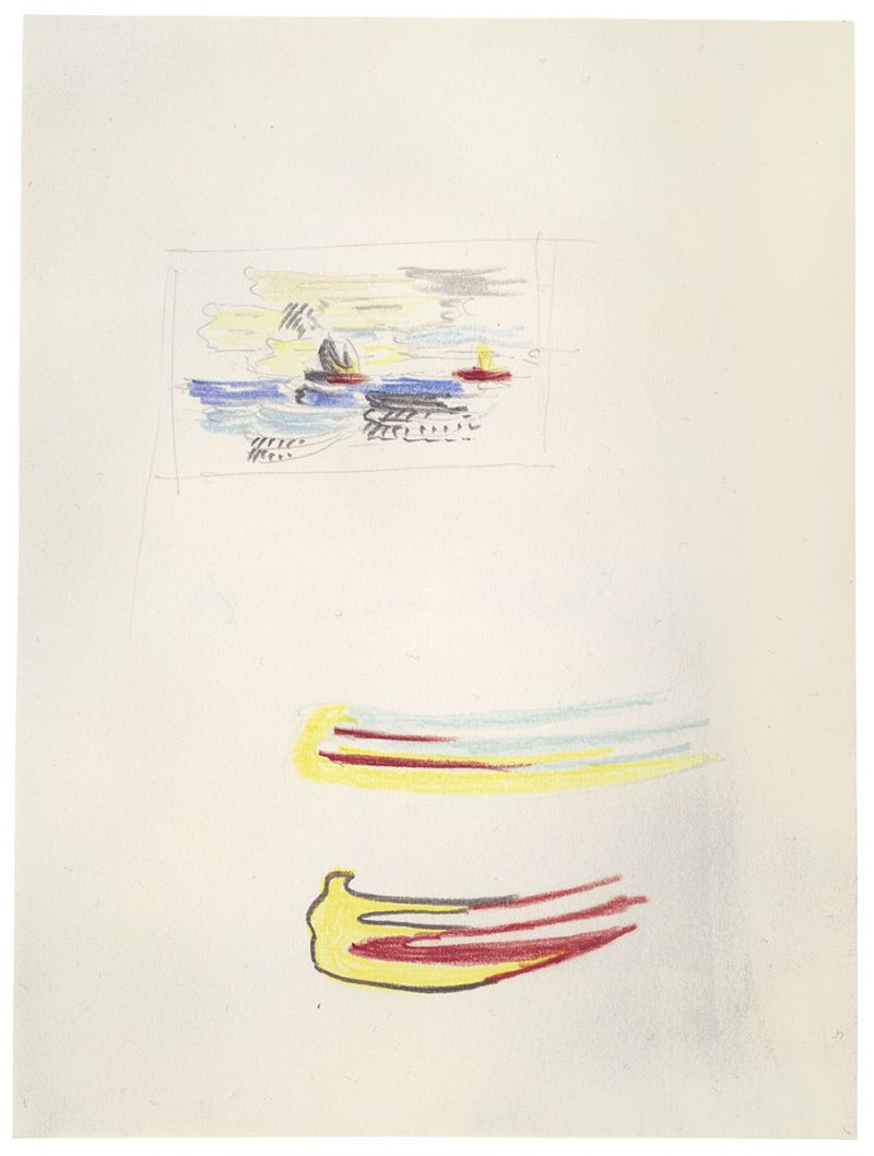 Artwork: Sailboats and Brushstrokes (Studies), 1980 (RLCR 2956)