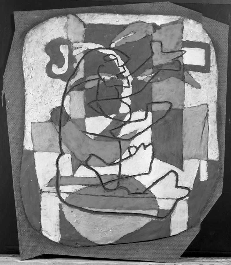 Artwork: Seated Figure, c. 1946–47 (RLCR 47)  Detail of archival image