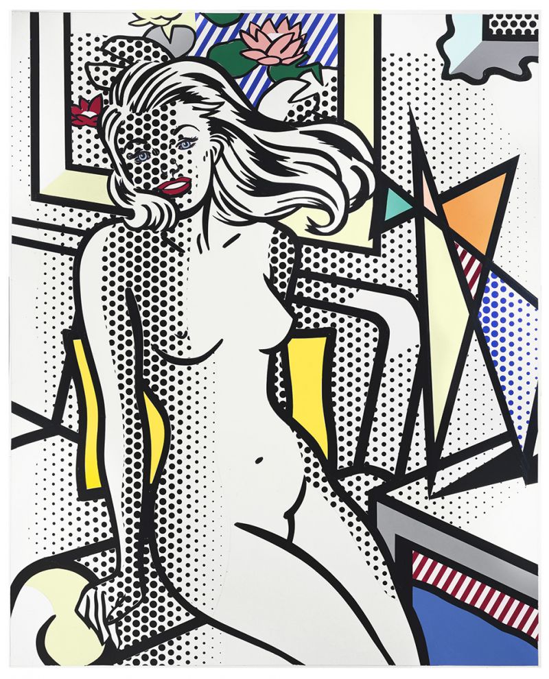 Artwork: Nude with Yellow Pillow (Study), 1993 (RLCR 4305)  Image of full board not available