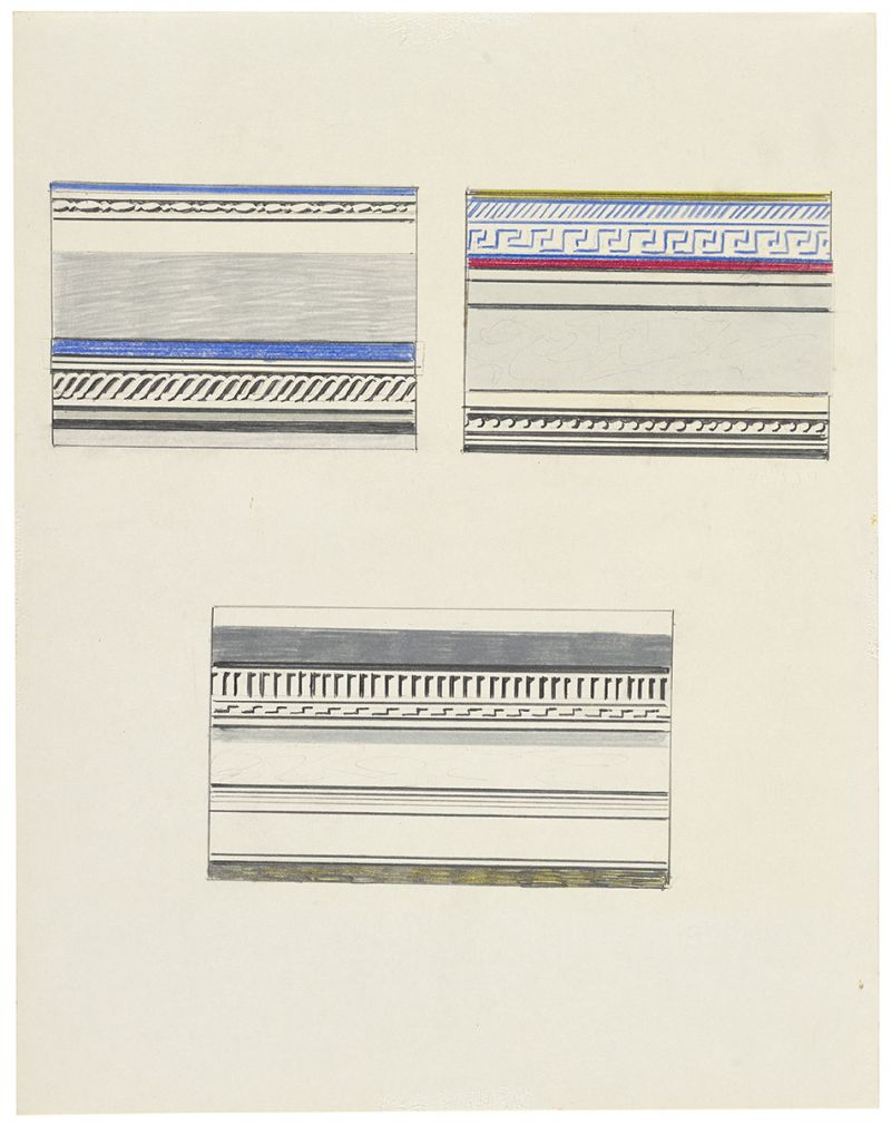 Artwork: Entablature (Studies), c. 1974 (RLCR 2282)