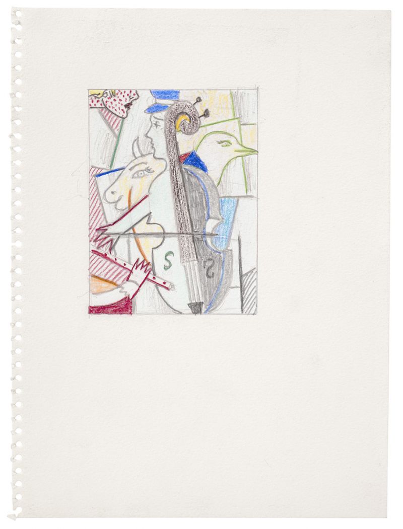 Artwork: Cubist Cello (Study), 1997 (RLCR 4667)