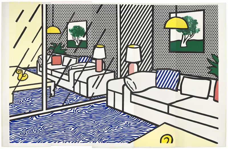 Artwork: Wallpaper with Blue Floor (Prototype), c. 1991–92 (RLCR 4093)