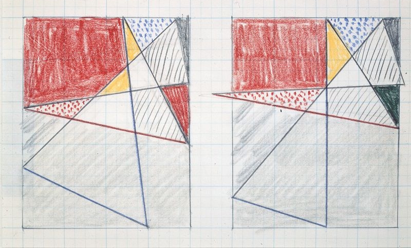 Artwork: Imperfect Diptych (Study), 1987 (RLCR 3642)  Image of full sheet not available