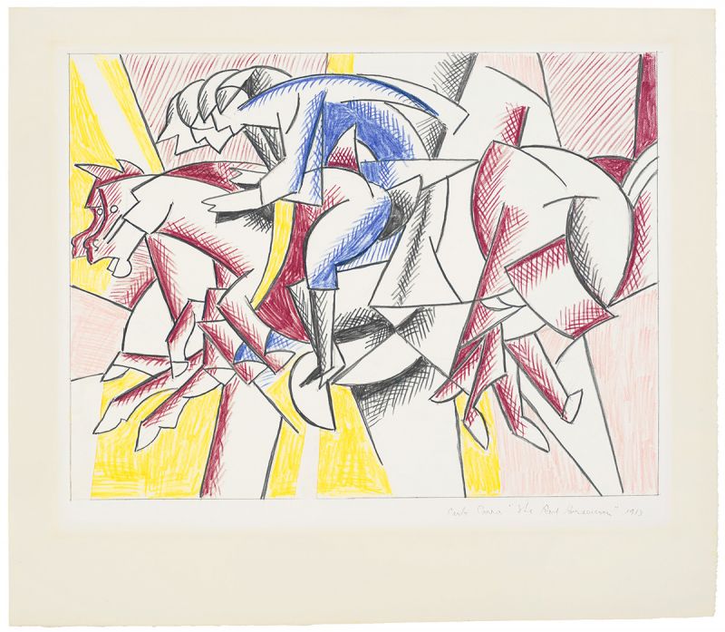Artwork: The Red Horseman (Study), 1974 (RLCR 2314) Photo: Courtesy Christie's