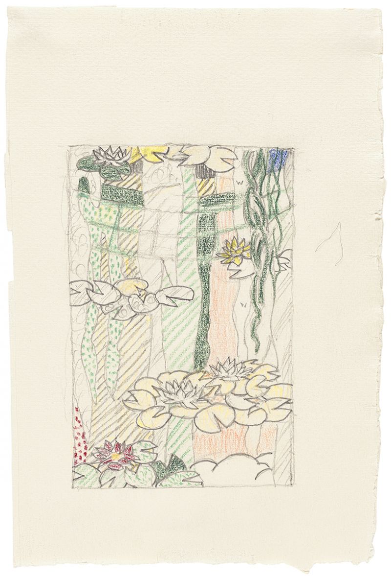 Artwork: Water Lilies with Japanese Bridge (Study), 1992 (RLCR 4165)