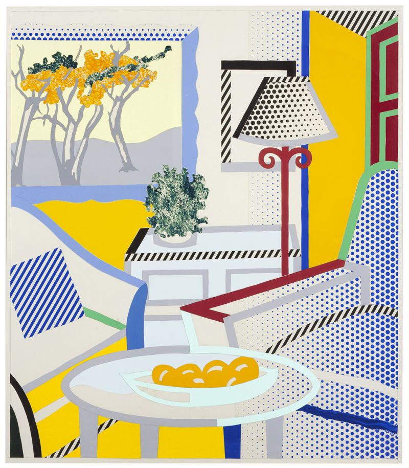 Artwork: Interior with Painting of Trees (Study), 1997 (RLCR 4721)  Image of full board not available