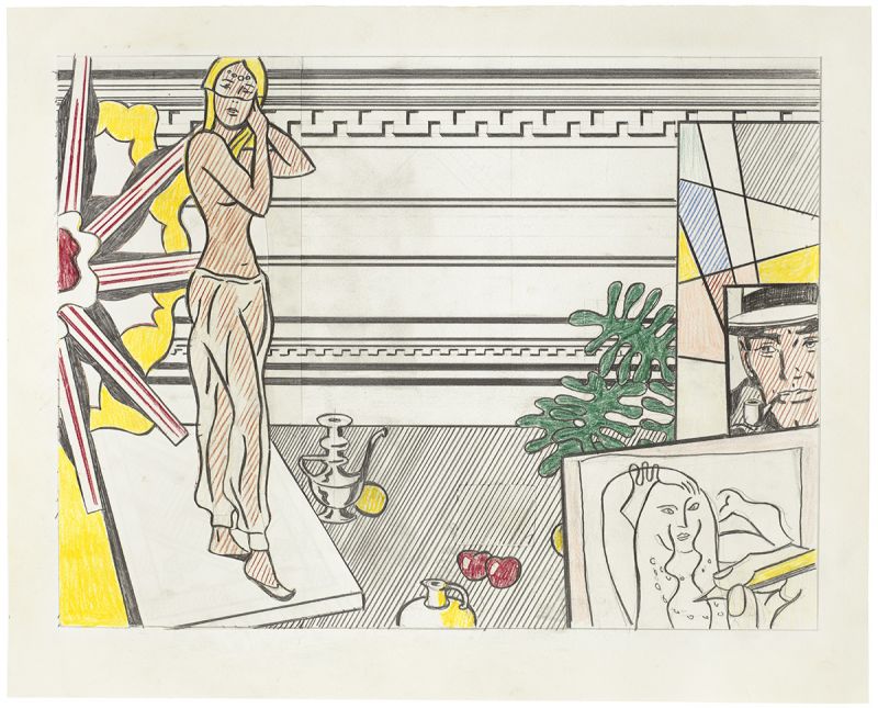 Artwork: Artist's Studio with Model (Study), 1974 (RLCR 2253)