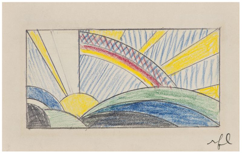 Artwork: Modern Painting with Sun Rays (Study), 1967 (RLCR 1419) Photo: Brian Forrest, Frederick R. Weisman Art Foundation, Los Angeles