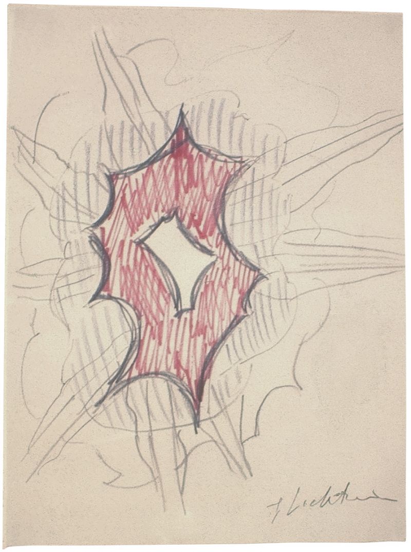 Artwork: Wall Explosion (Study), 1965 (RLCR 1184) Photo: Courtesy Castelli Gallery