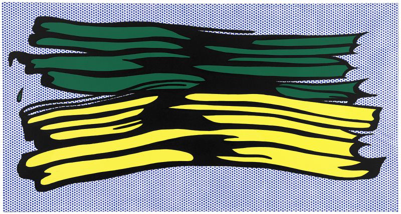 Artwork: Yellow and Green Brushstrokes, 1966 (RLCR 1287)