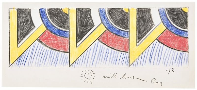 Artwork: Modern Painting Triptych II (Study), c. 1967 (RLCR 1368) Photo: Courtesy Sotheby's