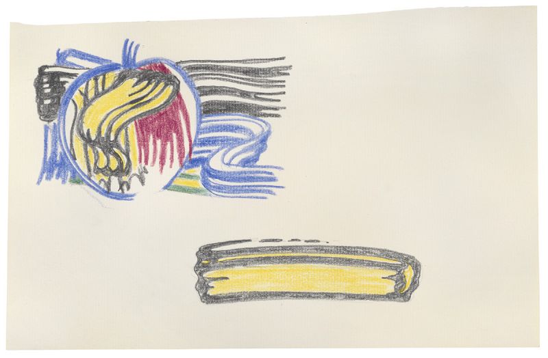 Artwork: Apple and Brushstroke (Studies), 1980 (RLCR 2886)