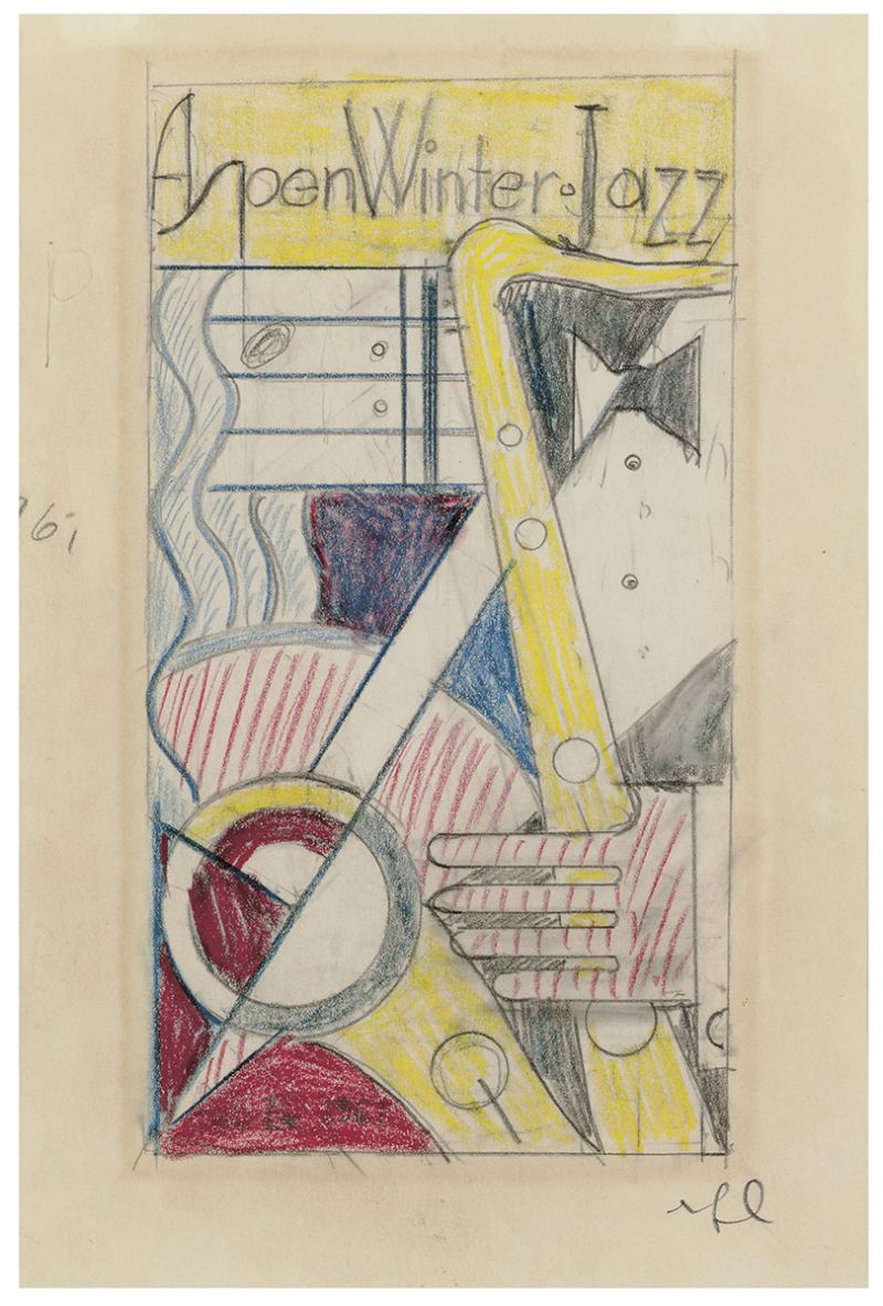 Artwork: Aspen Winter Jazz (Study), c. 1967 (RLCR 1295) Photo: Courtesy Christie's