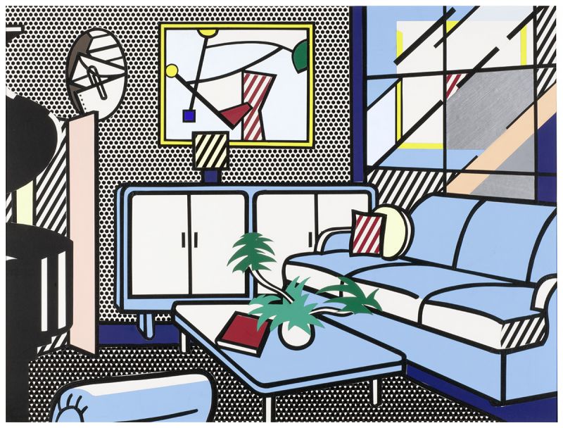 Artwork: Interior with Mobile Painting (Study), 1992 (RLCR 4123)  Image of full board not available