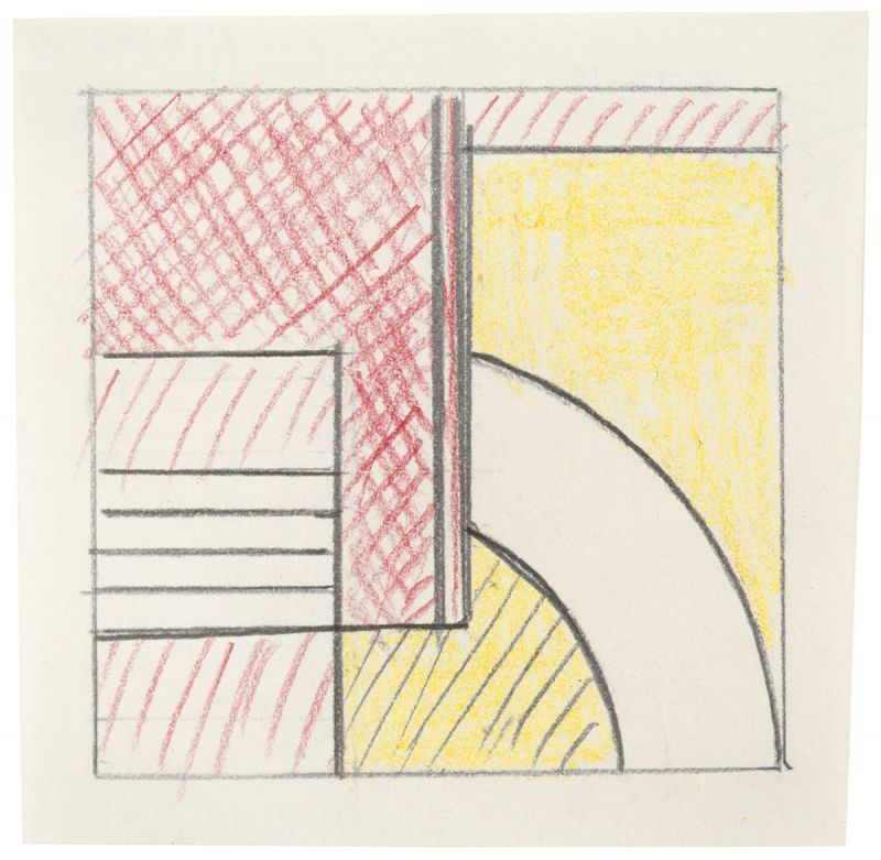 Artwork: Modern Painting with Red Column (Study), c. 1967 (RLCR 1406)