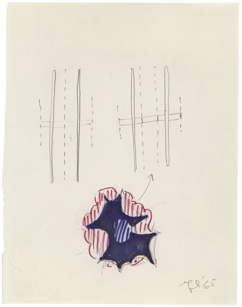 Artwork: Small Wall Explosion (Study), c. 1964 (RLCR 1152)