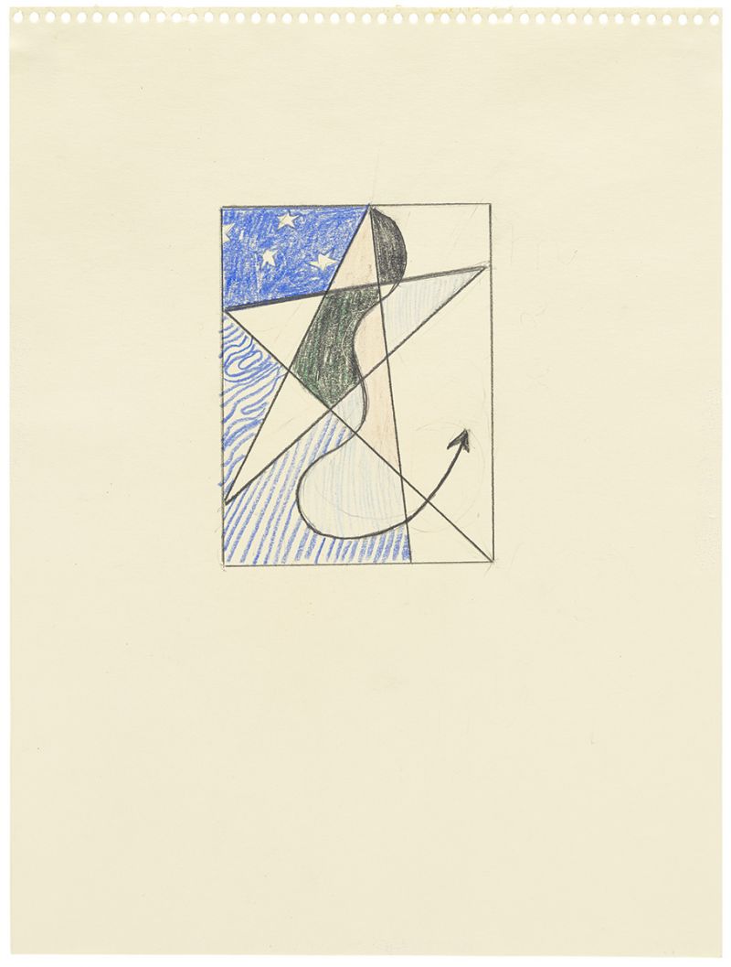 Artwork: Abstraction with Star (Study), 1975 (RLCR 2332)