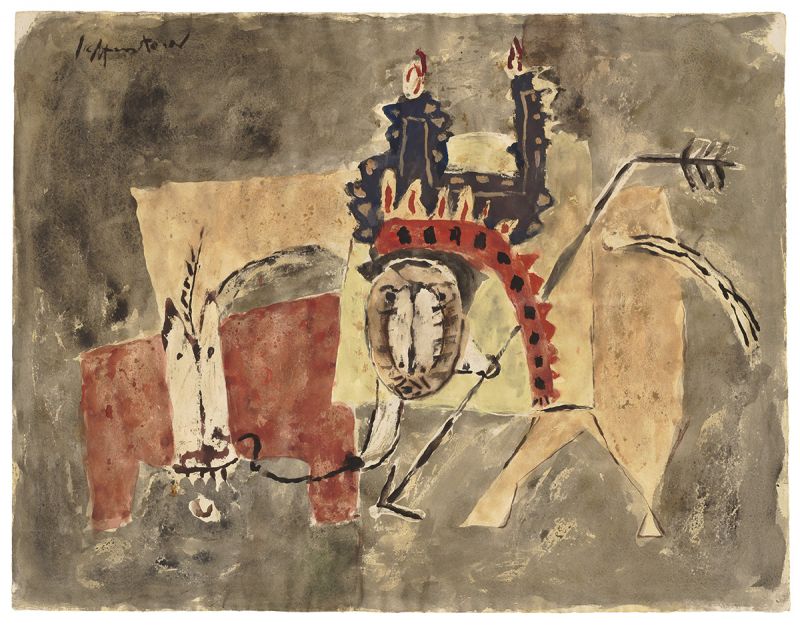 Artwork: The End of the Trail (Study), c. 1951 (RLCR 316) Photo: Courtesy The Cleveland Museum of Art