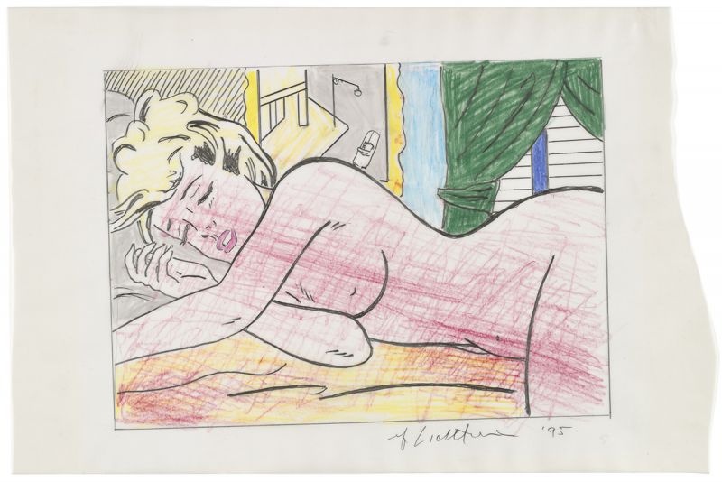 Artwork: Nude with Street Scene Painting (Study), 1995 (RLCR 4415)
