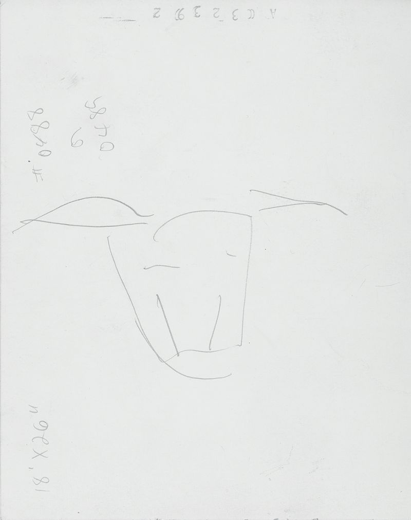 Artwork: Bull Head (Study), c. 1972 (RLCR 4756)