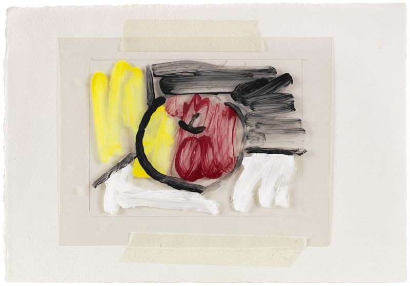 Artwork: Red and Yellow Apple (Study), 1981 (RLCR 3042)