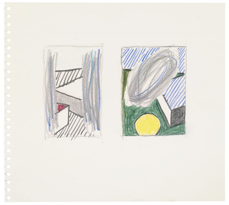 Artwork: Brushstroke with Still Life IV and Brushstroke with Still Life III (Studies), 1996 (RLCR 4482)