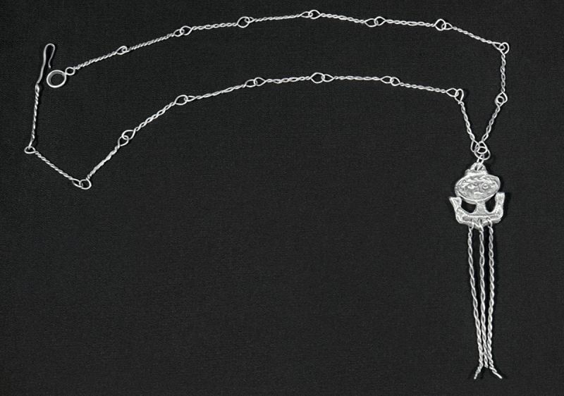 Artwork: Necklace with Bust, c. 1950–51 (RLCR 254) Photo: Courtesy RLF Archives Black-and-white archival image