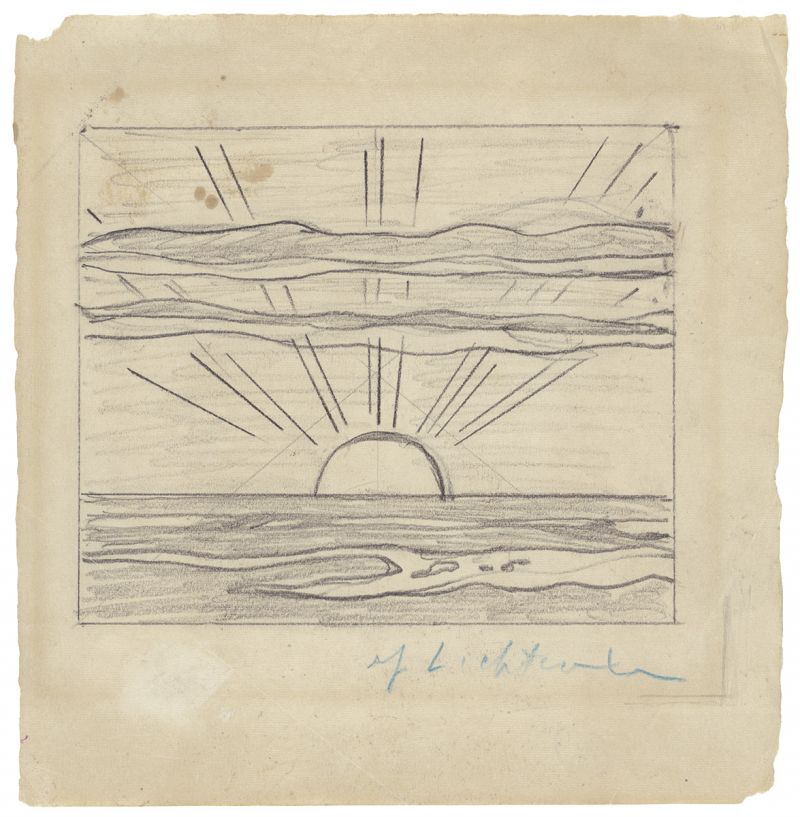 Artwork: Black and White Sunrise (Study), 1964 (RLCR 828)