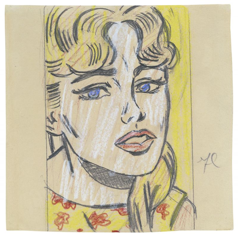 Artwork: Anxious Girl (Study), c. 1964 (RLCR 823)