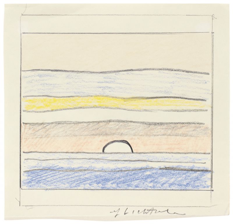 Artwork: Landscape Red Sunset (Study), c. 1964 (RLCR 916)