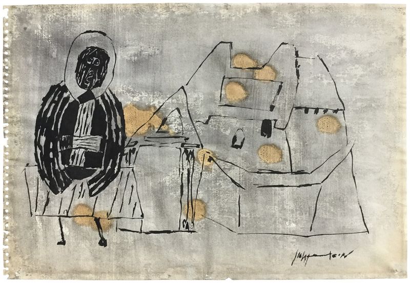 Artwork: St. Macarius Before His Monastery, c. 1951 (RLCR 304)