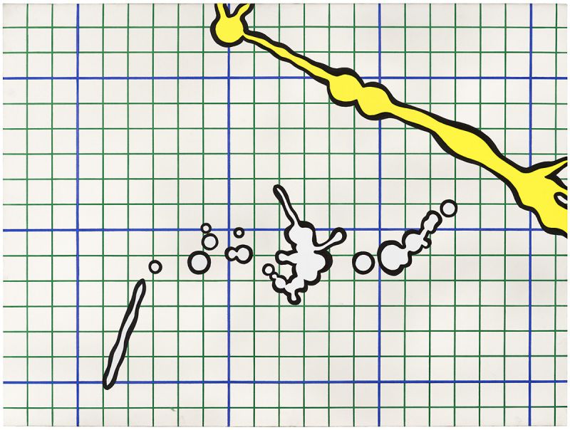Artwork: Yellow and White Drip on Graph, 1966 (RLCR 1289)