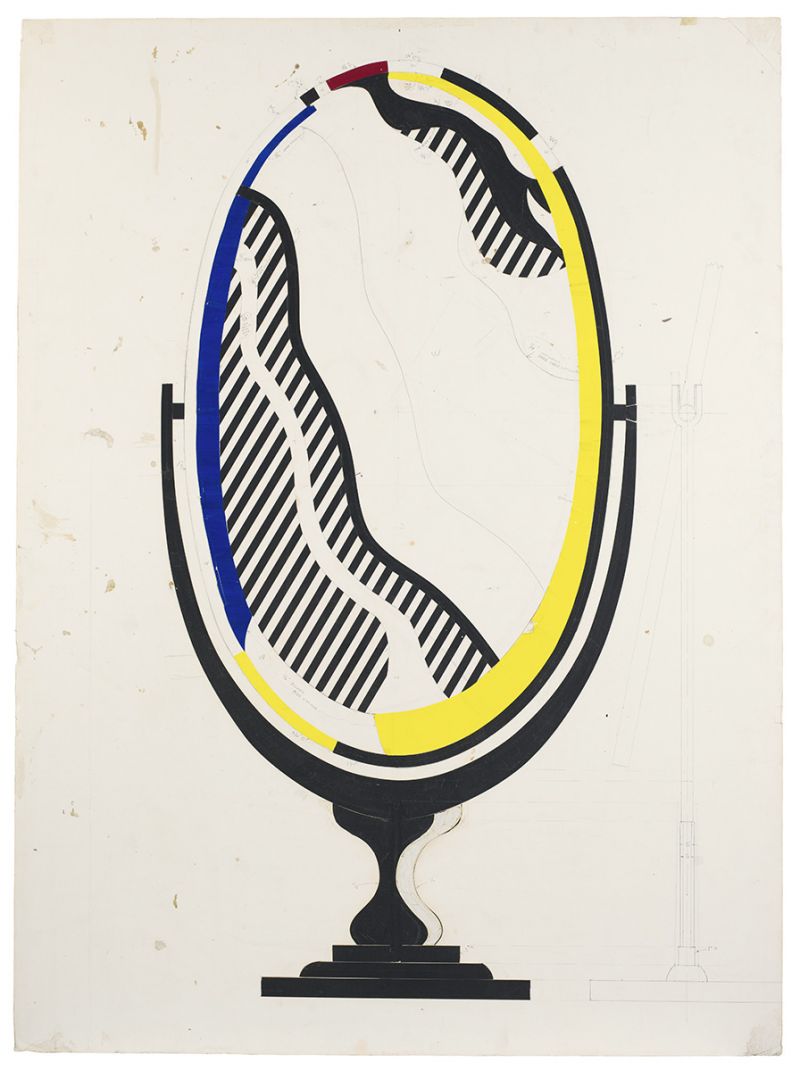 Artwork: Mirror II (Study), c. 1977 (RLCR 2633)