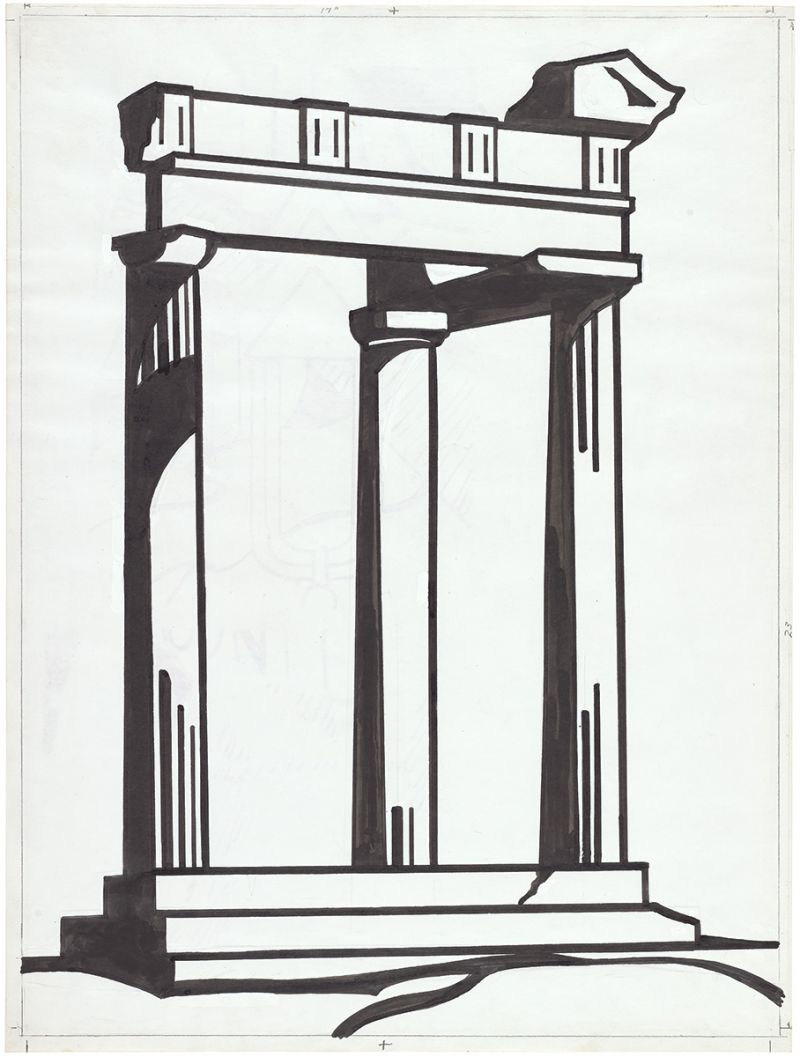 Artwork: Temple (Study), c. 1964 (RLCR 989)