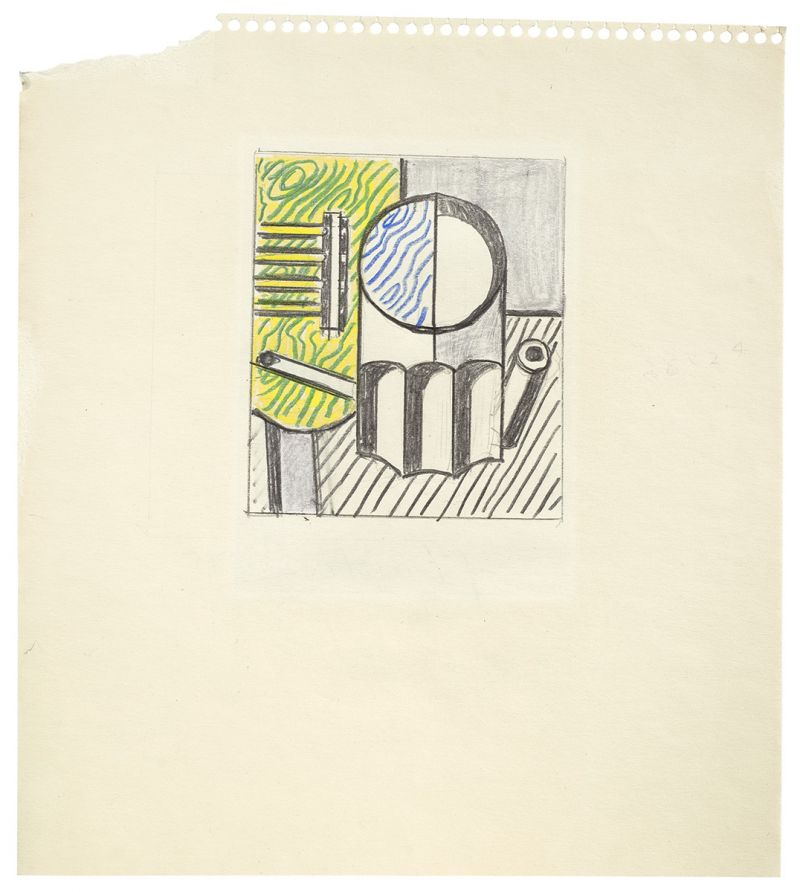 Artwork: Purist Painting with Glass, Guitar and Pipe (Study), 1975 (RLCR 2393)