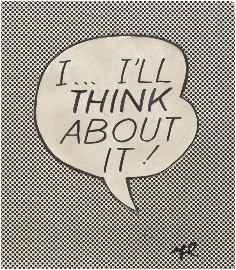 Artwork: I... I'll Think About It!, c. 1965 (RLCR 1083) Photo: Courtesy National Gallery of Art, Washington