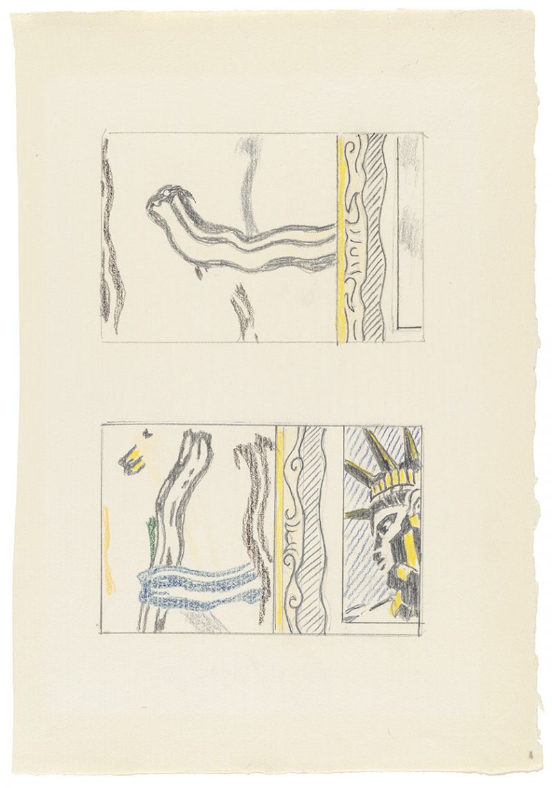 Artwork: Paintings with Statue of Liberty (Studies), 1983 (RLCR 3243) Photo: Courtesy National Gallery of Art, Washington