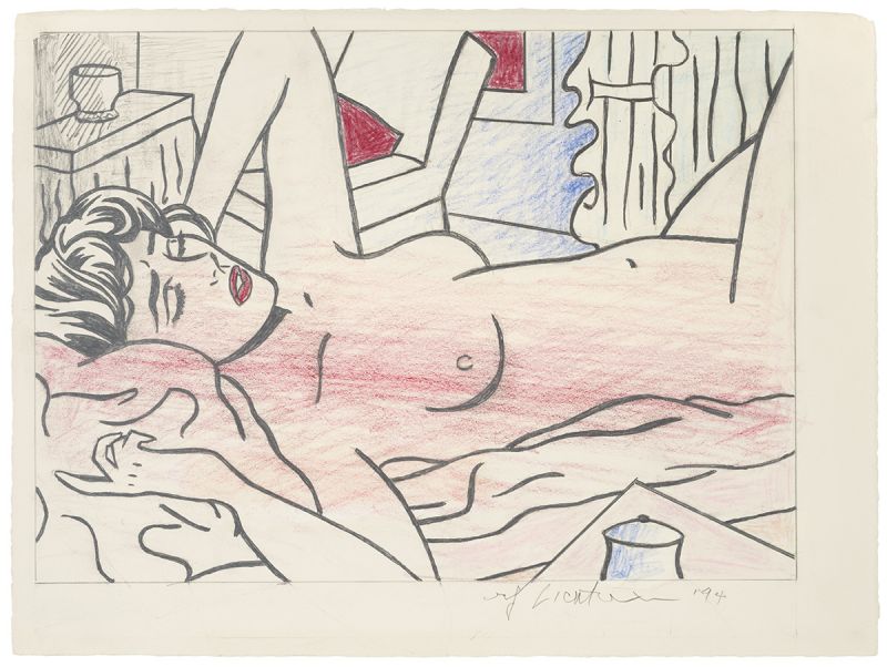 Artwork: Nude Reclining (Study), 1994 (RLCR 4286)