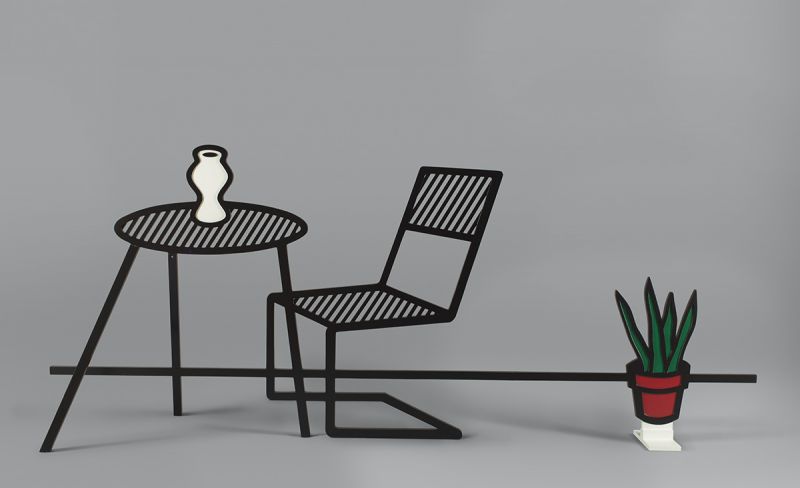 Artwork: Chair, Table and Flower Pot (Prototype), 1993 (RLCR 4189)