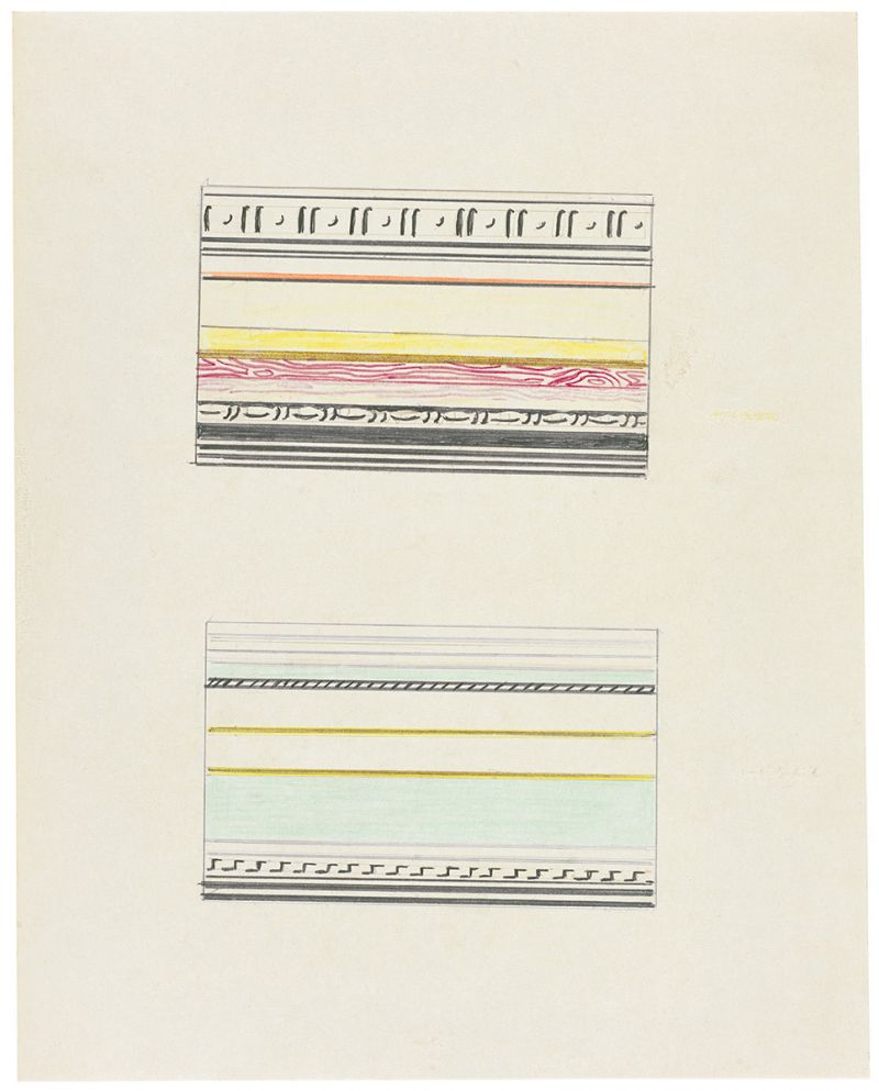 Artwork: Entablature VI and Entablature VIII (Studies), 1975 (RLCR 2363)