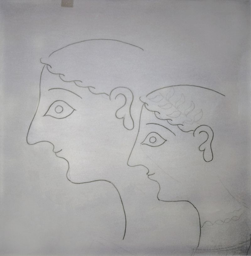 Artwork: Cosmology (Study), c. 1978 (RLCR 2699) Photo: Courtesy RLF Archives Detail of archival image