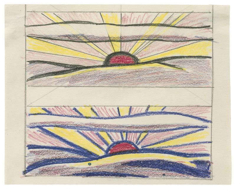 Artwork: Landscape with Sun (Studies), c. 1964 (RLCR 920)