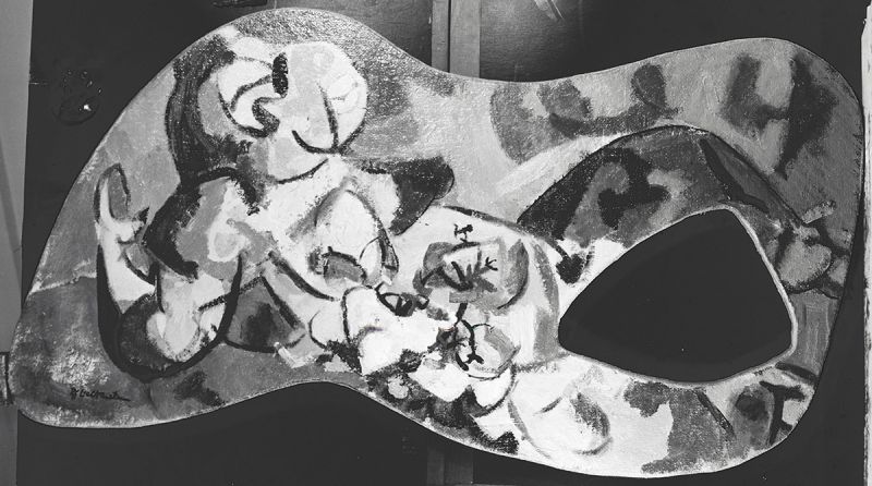 Artwork: Reclining Nude, c. 1947 (RLCR 77) Photo: Courtesy RLF Archives Detail of archival image